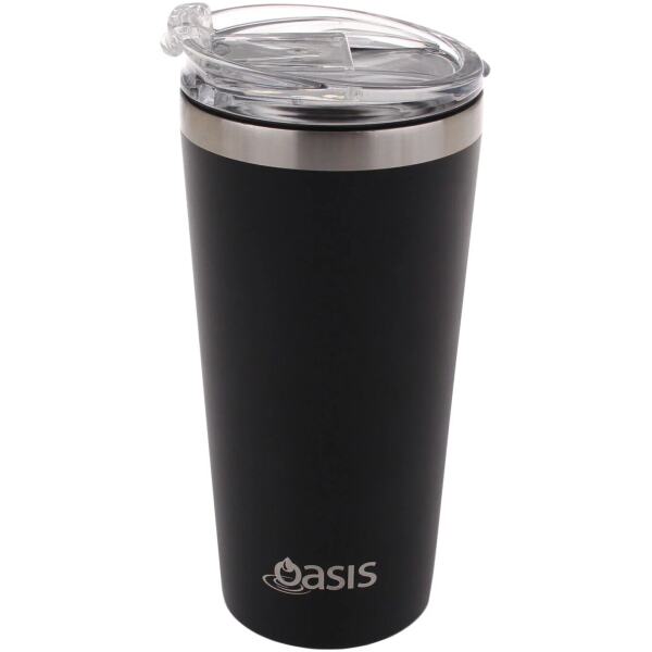 TRAVEL MUG MATTE BLACK 480ML - OASIS