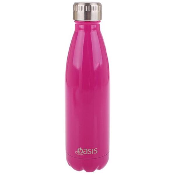 BOTTLE 750MLSTAINLESS STEEL HOT PINK - OASIS