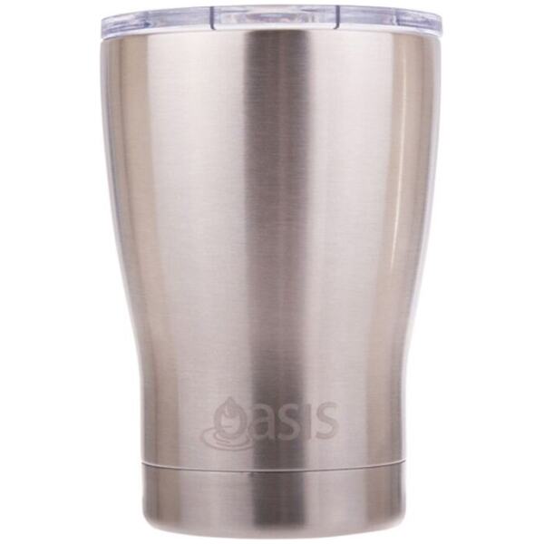 TRAVEL MUG 340ML SILVER - OASIS