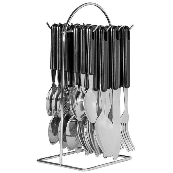 CUTLERY SET HANGING BLACK -AVANTI