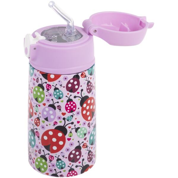 WATER BOTTLE WITH SIPPER 400ML LADYBUGS - OASIS - Image 2