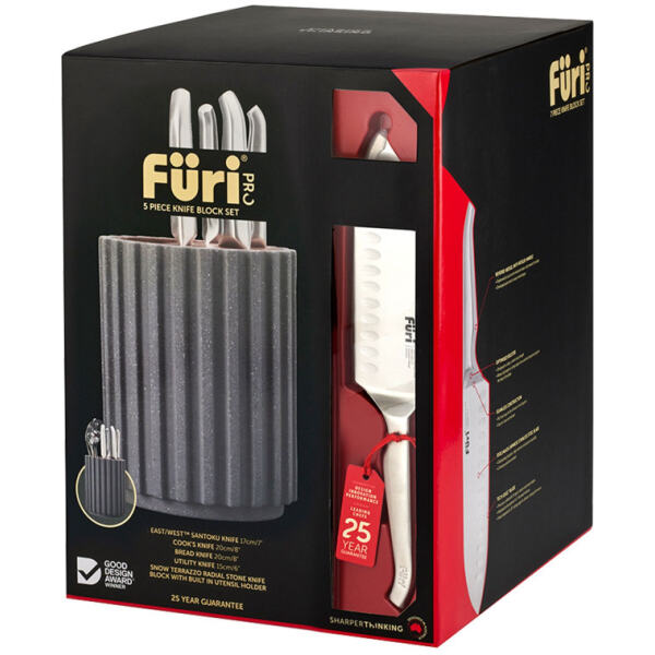 KNIFE BLOCK RADIAL FLINT 5 PC - FURI