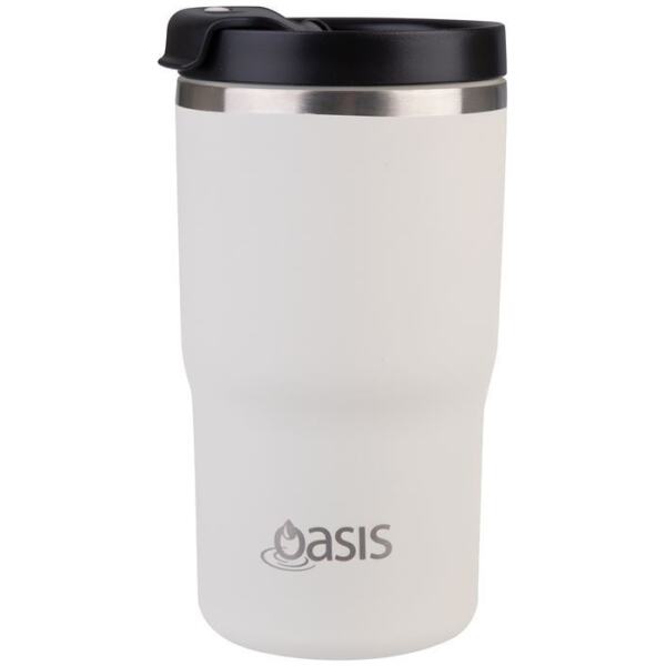 TRAVEL MUG CERAMIC LINED S/S DOUBLE WALL 480ML LATTE - OASIS